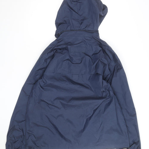 Wetskins Men’s Blue Waterproof Hooded Rain Jacket Size L