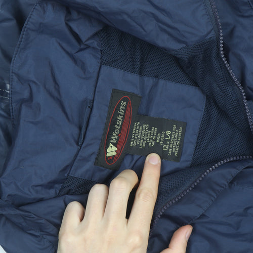 Wetskins Men’s Blue Waterproof Hooded Rain Jacket Size L
