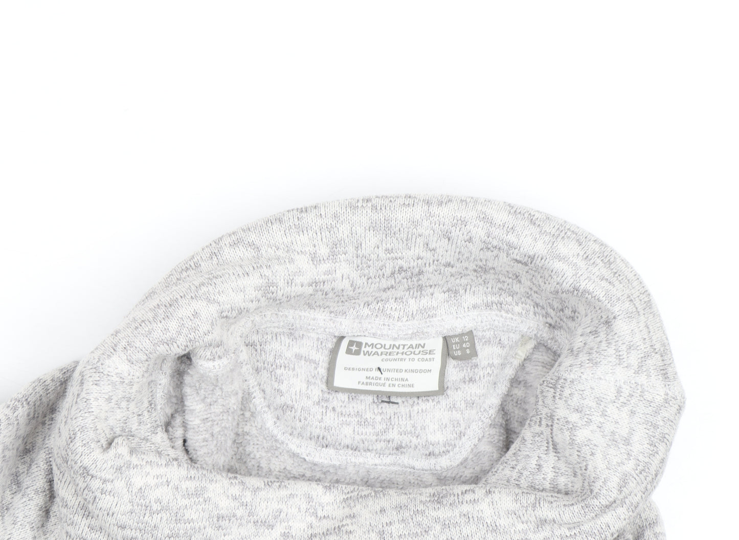 Mountain Warehouse Womens Grey Cowl Neck Long Sleeve Pullover Jumper Size 12