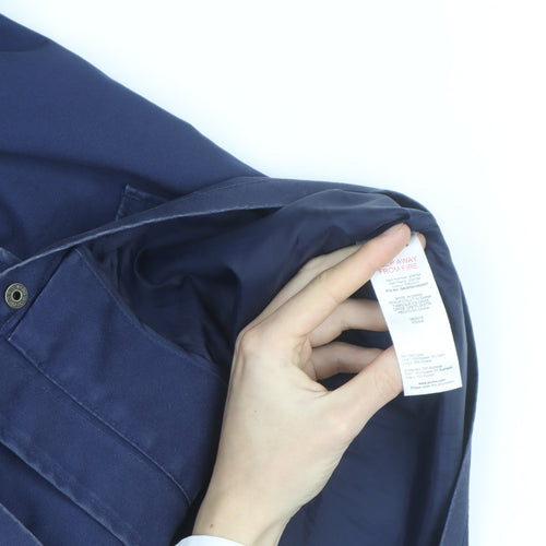 Joules Women's Blue Waterproof Hooded Rain Coat Jacket Size 10