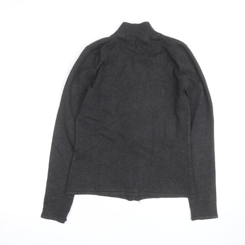 Belldini Women's Black Full Zip Mock Neck Knit Jumper M