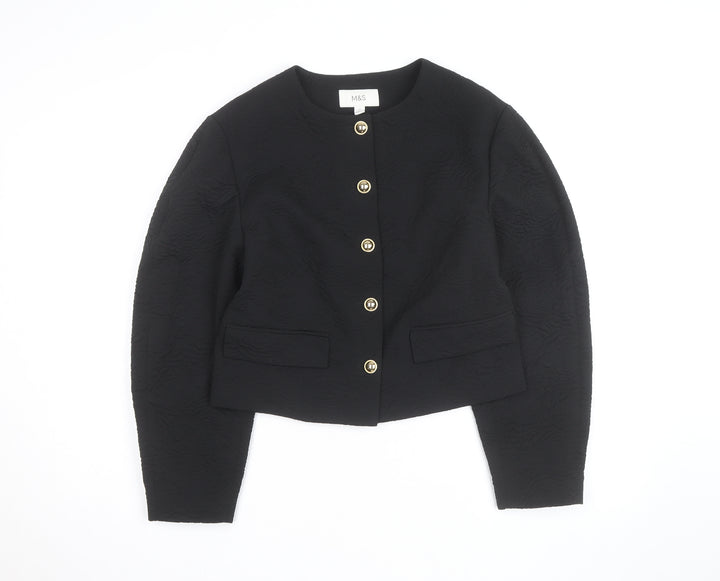 Marks and Spencer Women’s Black Cropped Blazer Jacket Size 10