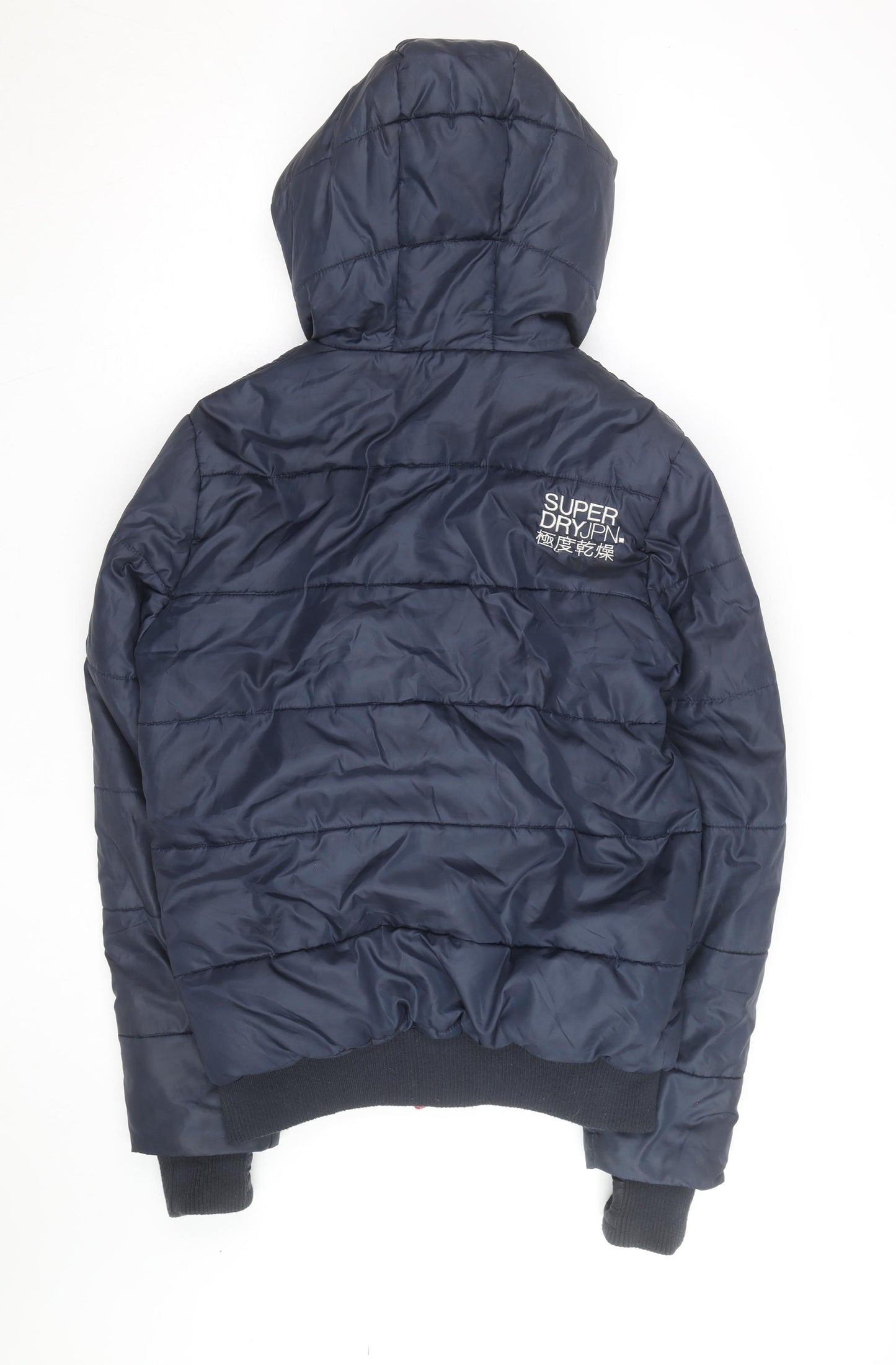 Superdry Men's Blue Hooded Puffer Jacket Size M Winter Casual