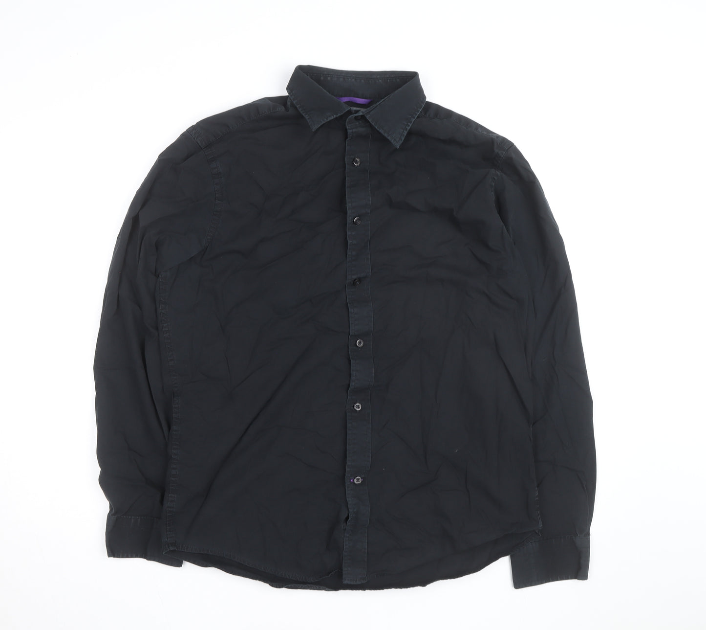 Gap Men’s Black Cotton Long Sleeve Button-Up Shirt Size L