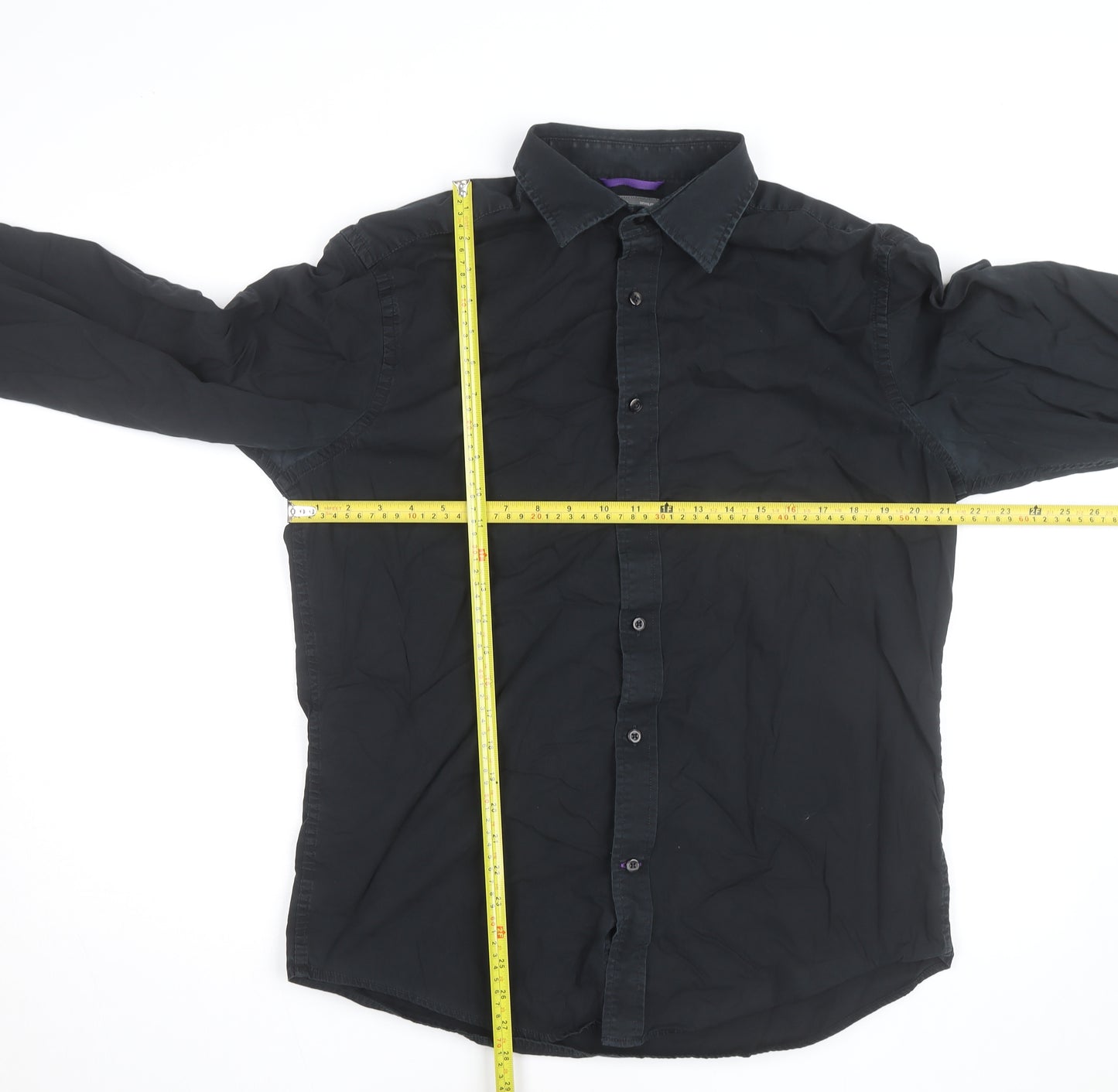Gap Men’s Black Cotton Long Sleeve Button-Up Shirt Size L