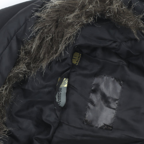 Rocawear Men's Black Hooded Padded Parka Coat Size M