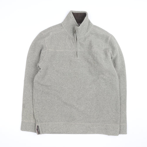 Mantaray Men’s Grey 1/4 Zip Cotton Knit Pullover Jumper Size M
