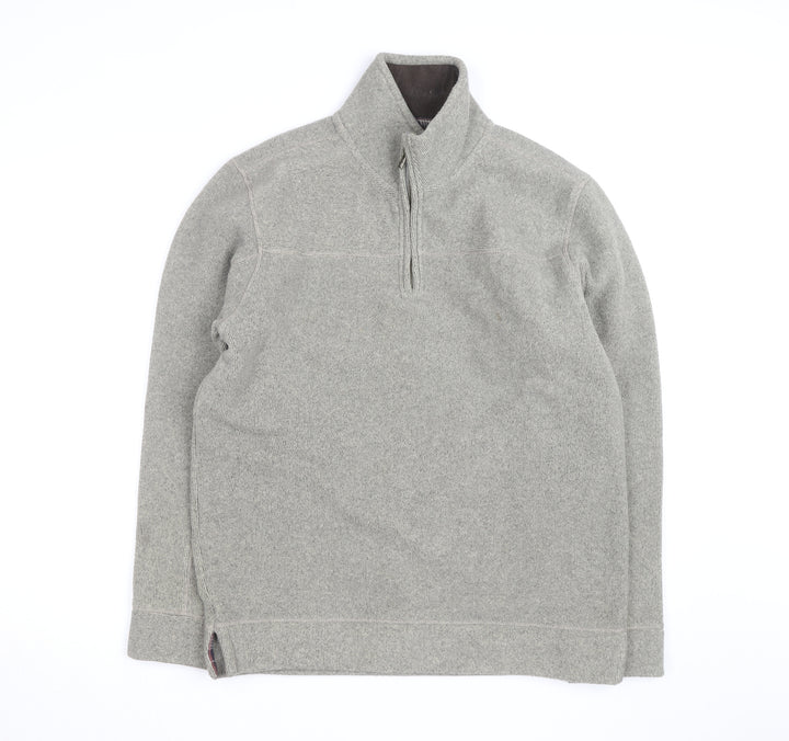 Mantaray Men’s Grey 1/4 Zip Cotton Knit Pullover Jumper Size M