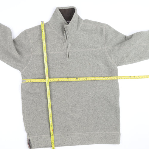 Mantaray Men’s Grey 1/4 Zip Cotton Knit Pullover Jumper Size M