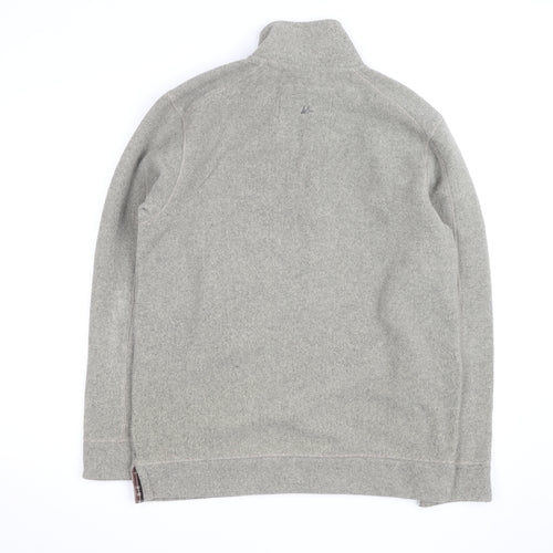 Mantaray Men’s Grey 1/4 Zip Cotton Knit Pullover Jumper Size M