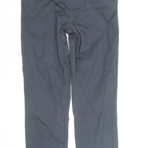 Marks and Spencer Mens Blue Chino Trousers 32W 33L Cotton Blend