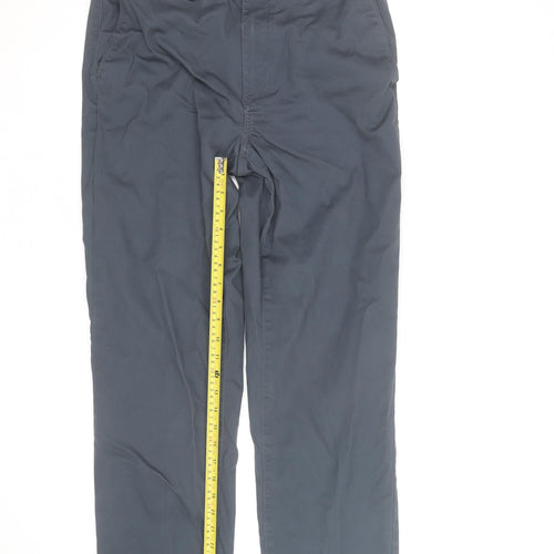 Marks and Spencer Mens Blue Chino Trousers 32W 33L Cotton Blend