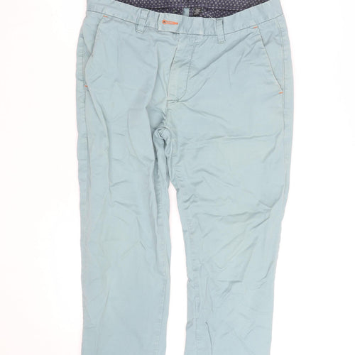 Ted Baker Men's Blue 32R Chino Trousers Cotton Blend