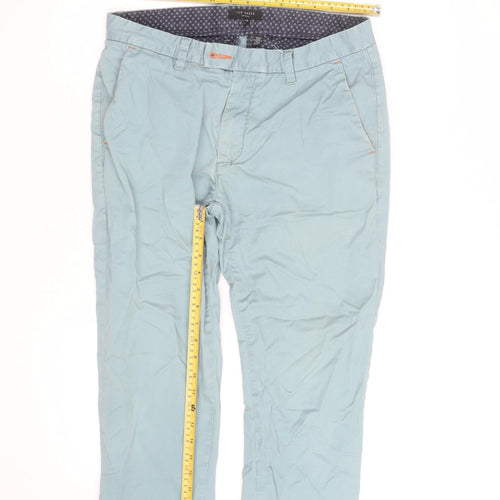Ted Baker Men's Blue 32R Chino Trousers Cotton Blend
