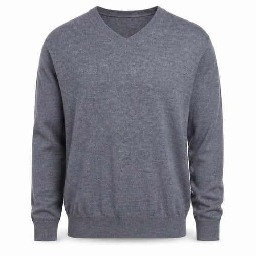 Gap Men's Grey V-Neck Merino Wool Pullover Jumper Size S