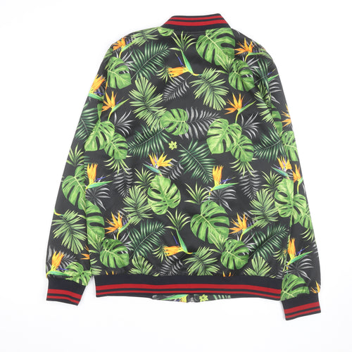 Zara Man Men's Multicoloured Tropical Bomber Jacket Size S