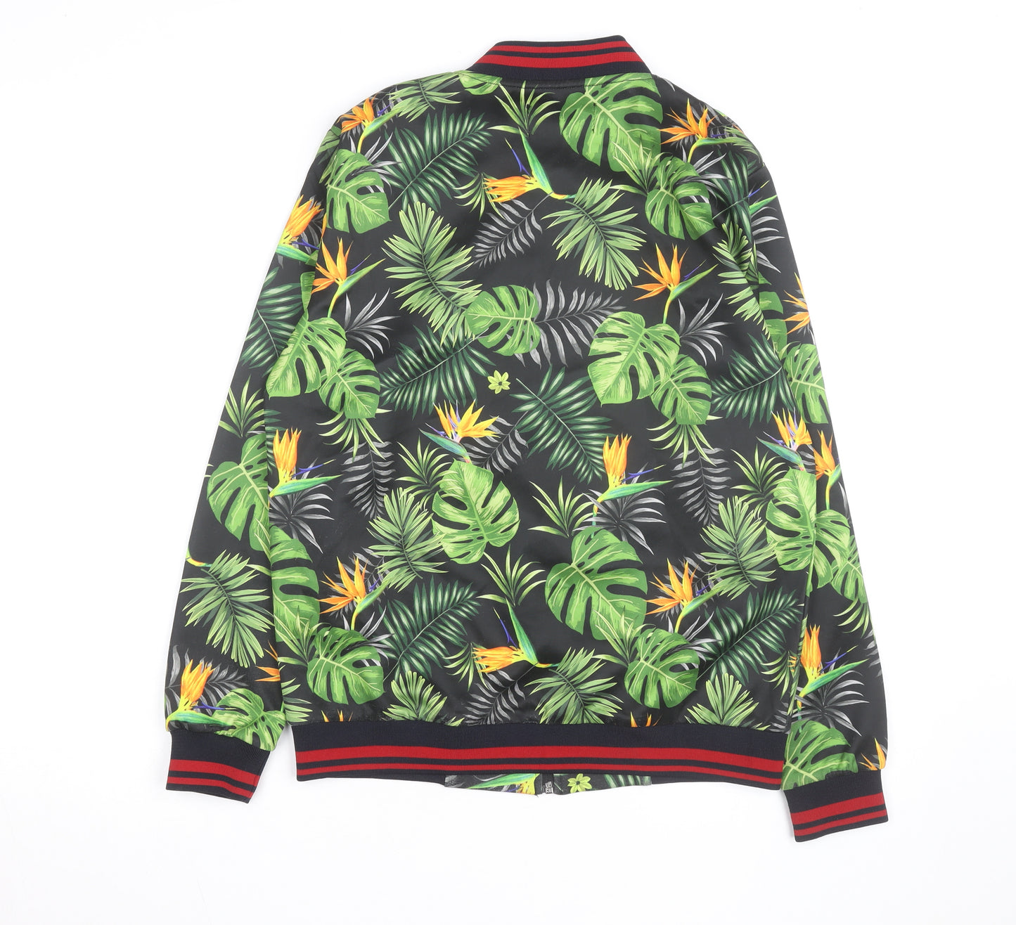 Zara Man Men's Multicoloured Tropical Bomber Jacket Size S