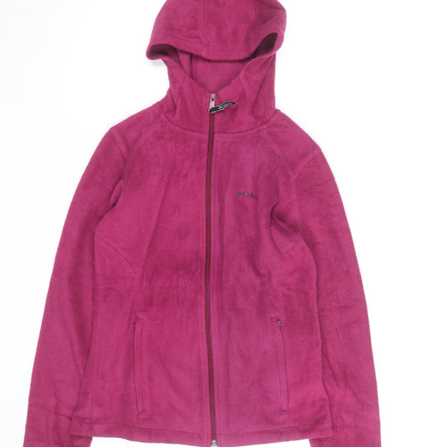 Columbia Women's Pink Fleece Full Zip Hooded Sweatshirt Size S