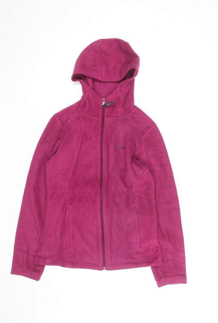 Columbia Women's Pink Fleece Full Zip Hooded Sweatshirt Size S