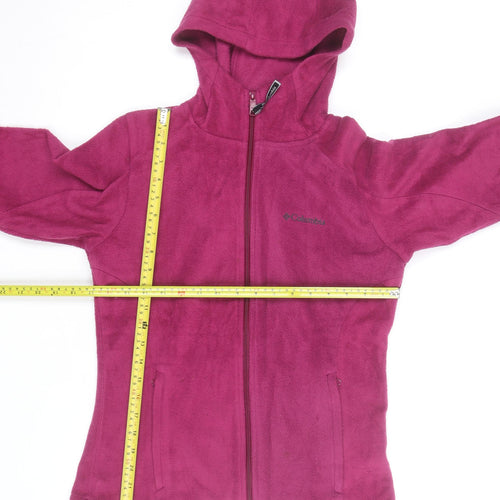 Columbia Women's Pink Fleece Full Zip Hooded Sweatshirt Size S
