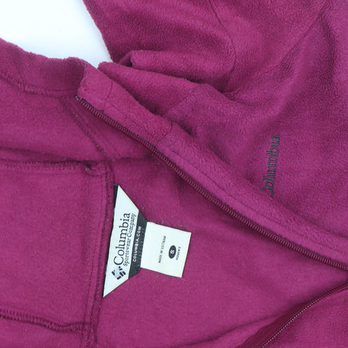 Columbia Women's Pink Fleece Full Zip Hooded Sweatshirt Size S