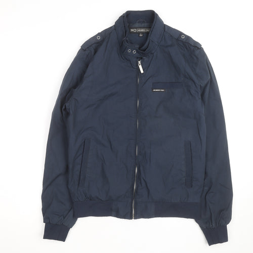 Members Only Men's Blue Bomber Jacket S Cotton Nylon Zip Up