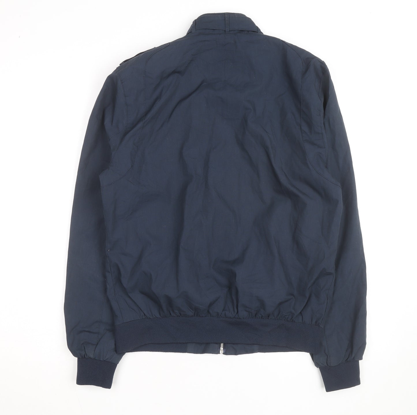 Members Only Men's Blue Bomber Jacket S Cotton Nylon Zip Up