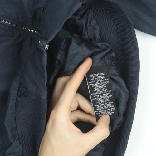 Members Only Men's Blue Bomber Jacket S Cotton Nylon Zip Up