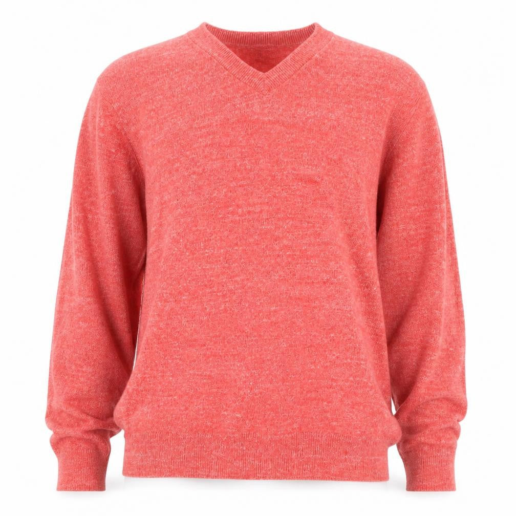 Nautica Men's Red V-Neck Knit Pullover Jumper Size L