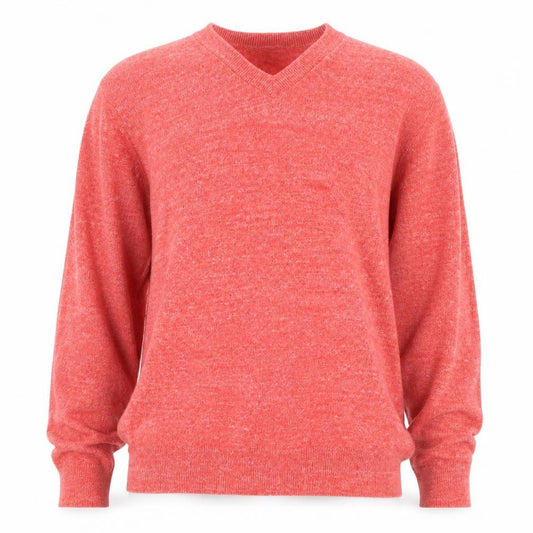 Nautica Men's Red V-Neck Knit Pullover Jumper Size L