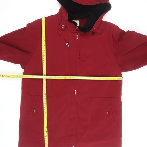 St. John's Bay Men's Red Hooded Waterproof Parka Coat Size M