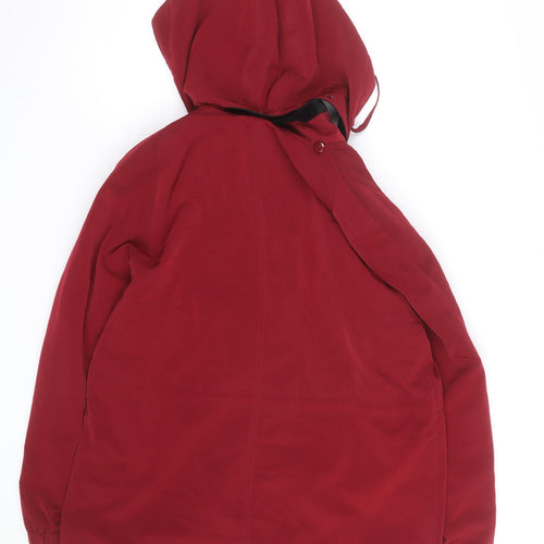 St. John's Bay Men's Red Hooded Waterproof Parka Coat Size M