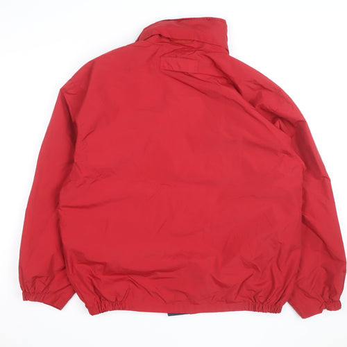 Chaps Men's Red Polyamide Parka Jacket S Retro Outdoor Casual