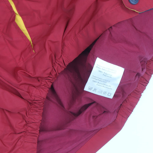 Chaps Men's Red Polyamide Parka Jacket S Retro Outdoor Casual
