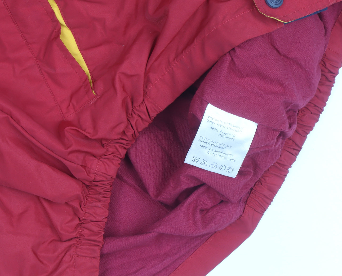 Chaps Men's Red Polyamide Parka Jacket S Retro Outdoor Casual