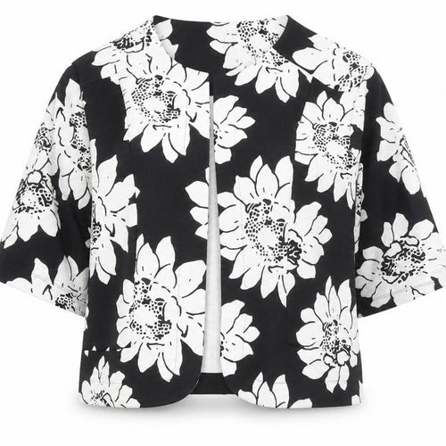 Next Women’s Black Floral 3/4 Sleeve Open Cardigan Size 16