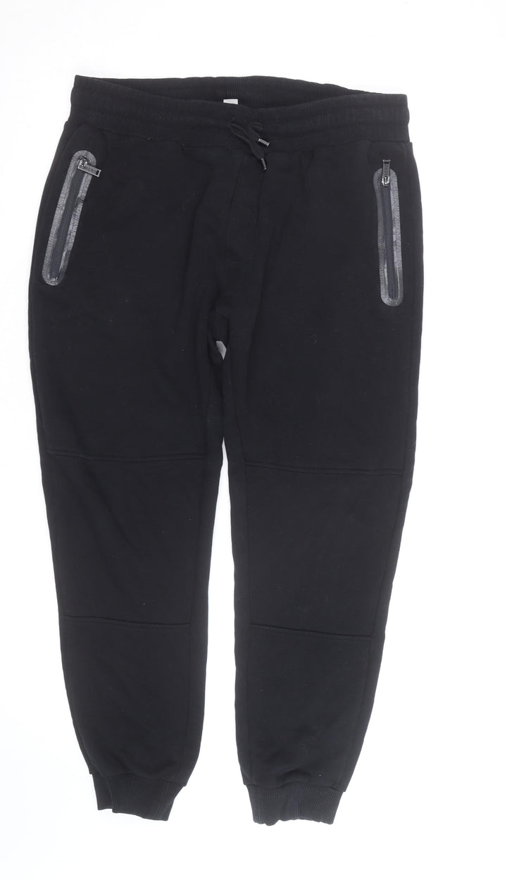 Aéropostale Men's Black XL Jogger Fleece Sweatpants with Zip Pockets