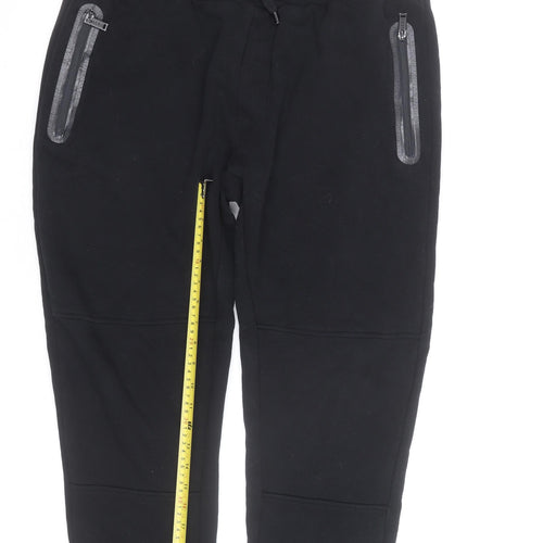 Aéropostale Men's Black XL Jogger Fleece Sweatpants with Zip Pockets