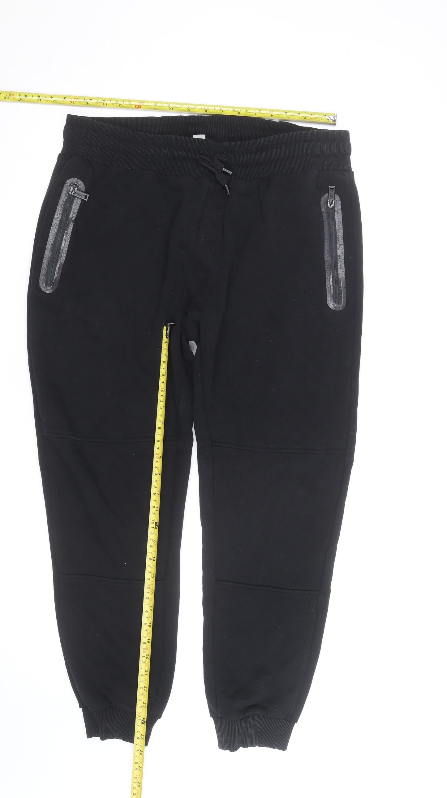 Aéropostale Men's Black XL Jogger Fleece Sweatpants with Zip Pockets