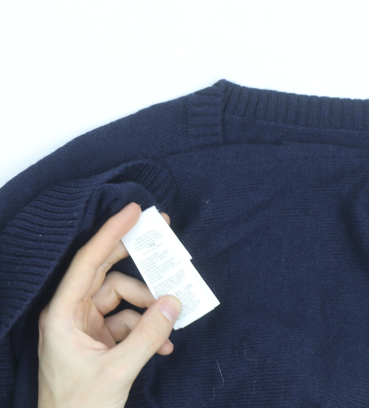 J.Crew Men's Blue Merino Wool Crew Neck Pullover Jumper L