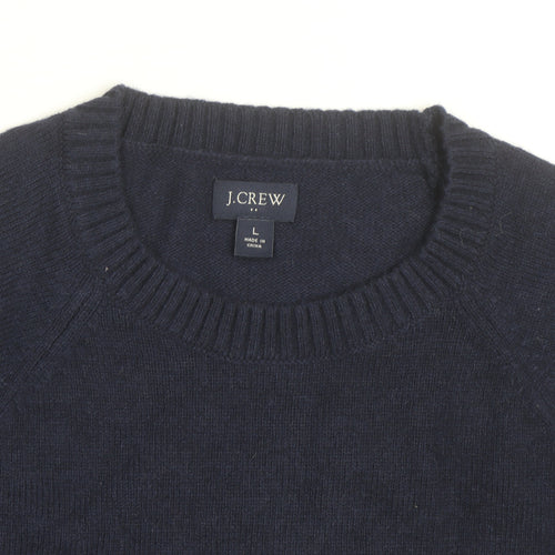 J.Crew Men's Blue Merino Wool Crew Neck Pullover Jumper L