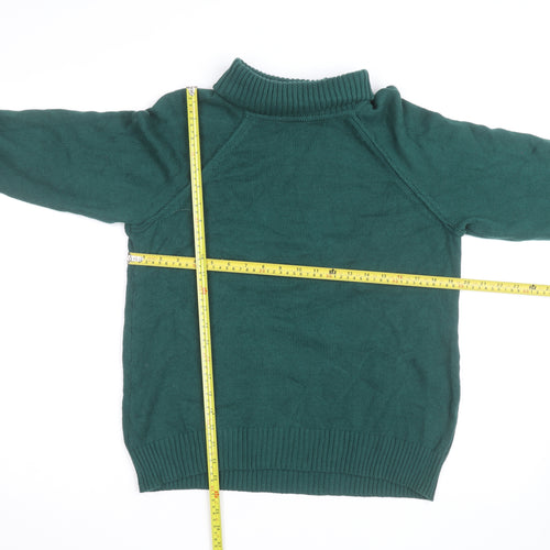 Karen Scott Men’s Green Roll Neck Cotton Jumper Size M