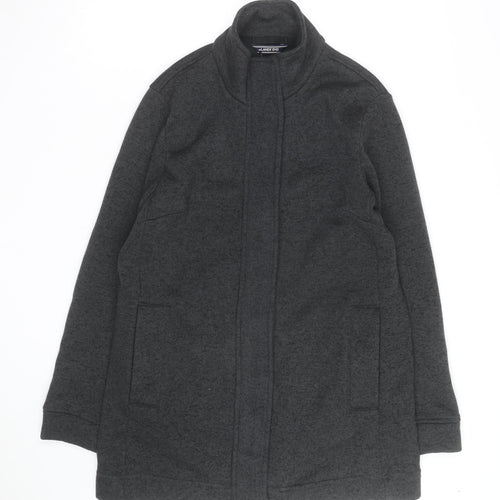 Lands' End Men's Grey Full Zip Fleece Jacket M Regular
