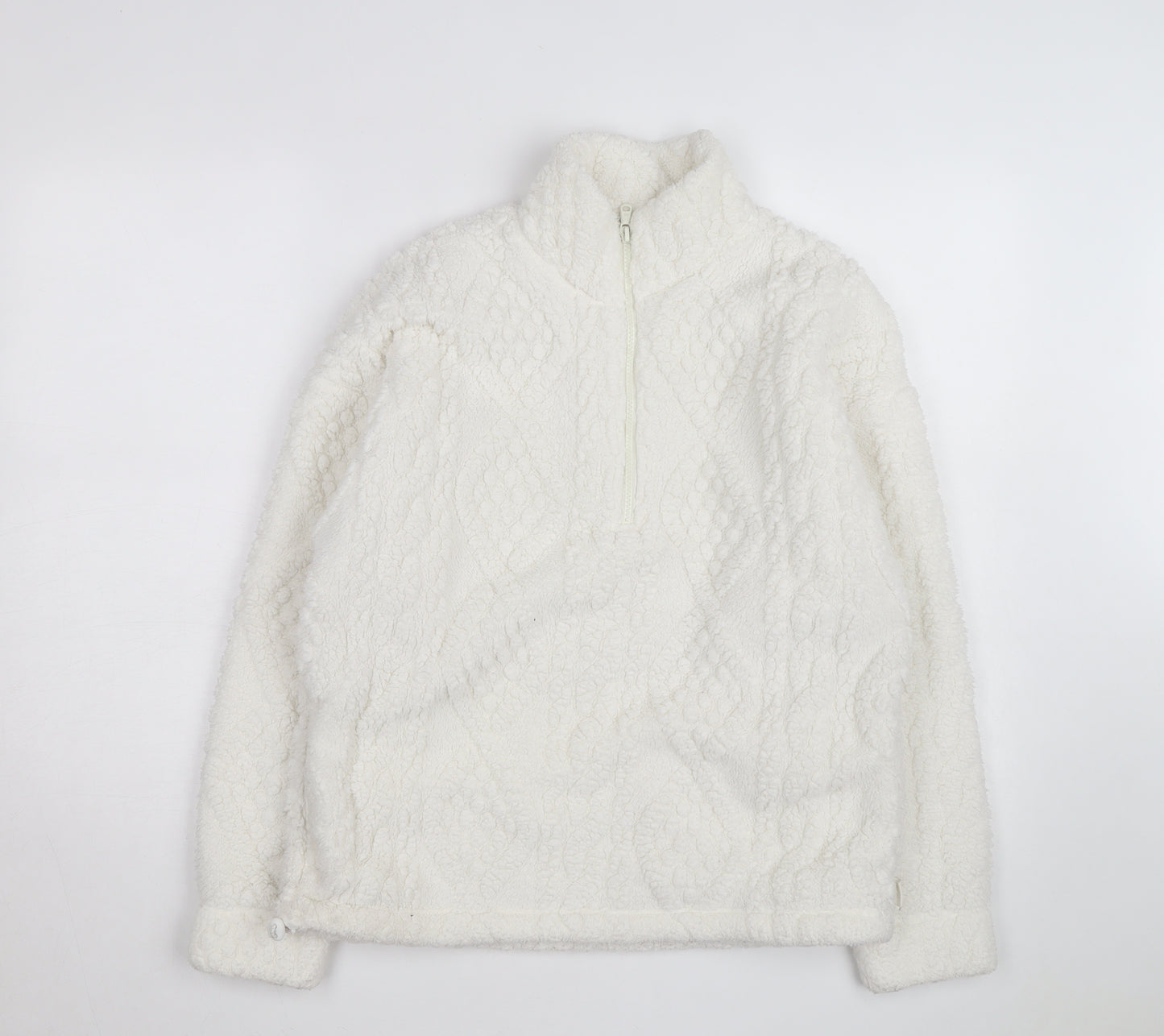 Gilly Hicks Men's White Fleece 1/2 Zip Pullover Jumper XS