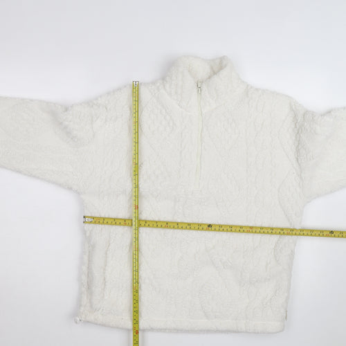 Gilly Hicks Men's White Fleece 1/2 Zip Pullover Jumper XS