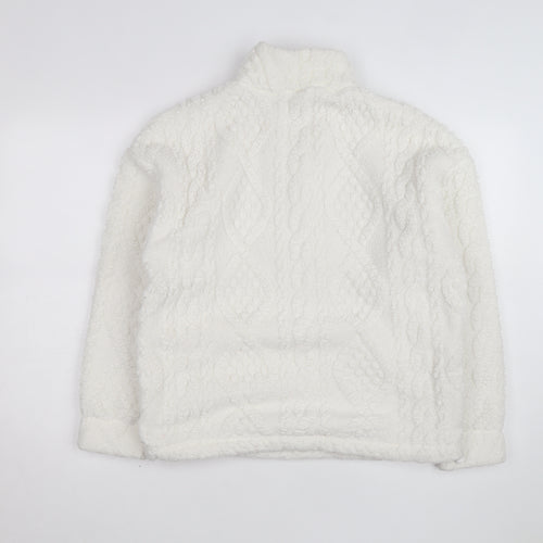 Gilly Hicks Men's White Fleece 1/2 Zip Pullover Jumper XS