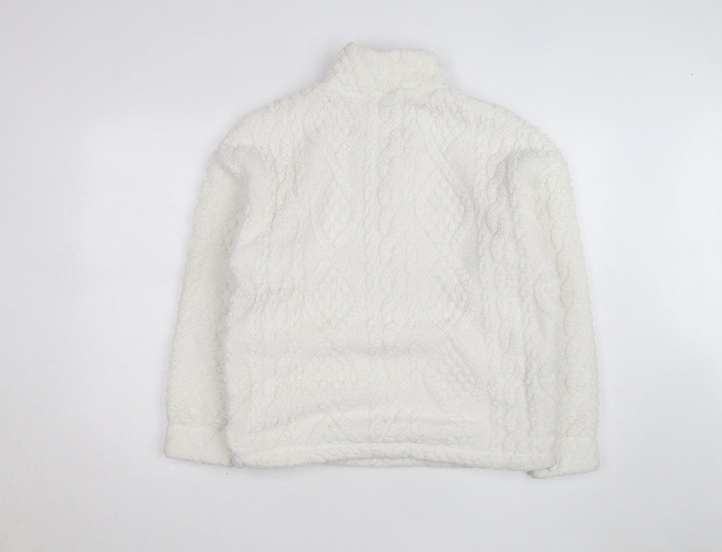 Gilly Hicks Men's White Fleece 1/2 Zip Pullover Jumper XS