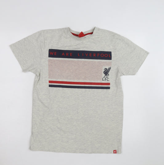 LFC Men's Grey Short Sleeve Crew Neck Graphic T-Shirt Size S