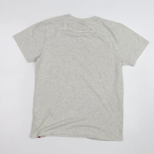 LFC Men's Grey Short Sleeve Crew Neck Graphic T-Shirt Size S