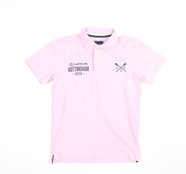 Crew Clothing Company Men's Pink XS Polo Shirt Nottingham Open